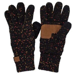 NWT Black Multi CC Cable Confetti Gloves